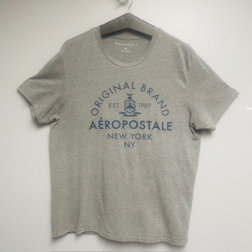 Aeropostale New York Men's T -Shirt Gray - Size XL